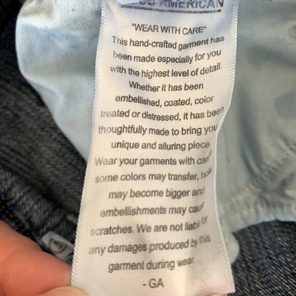 NEW Good American Good Boy Double Slit Jeans in Blue404 - Picture 14 of 16